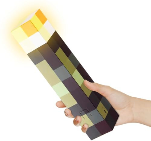 EUBSWA Lámpara Antorcha Lámpara de Pared, Lámpara de Noche Recargable LED Mano/Soporte de Pared Iluminación Regalos para Niños, Amarillo