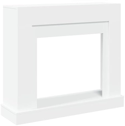 vidaXL Cornice per Camino Bianca 100x30x87,5 cm in Truciolato, cornice per caminetto, struttura per camino, decorazione camino, telaio per camino