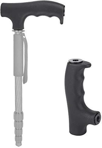 Monopod Handle Adapter, Trekking Pole Handle Grip Replacement, Plastic Walking Stick Cane Monopod Head Attachment Converter with a 3/8in Screw Port for Hiking and Climbing, Outdoor Photography