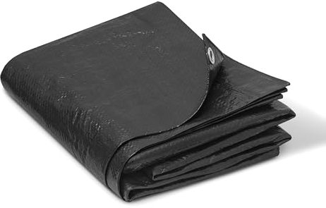 A-TEX® Abdeckplane 90g/m² (Schwarz 6 x 8 m) | Verschiedene Stärken, Größen und Farben wählbar | Plane mit Ösen | Gewebeplane Gartenplane Bauplane Holzplane | wasserdicht | reißfest | UV-stabilisiert
