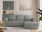 MKS MEBLE Sofa mit Schlaffunktion - Ecksofa mit Schlaffunktion und Bettkasten - Sofa 3 Sitzer - Schlafsofa - Couch - Schlafsofa mit Bettkasten - Trentino L - Grau Stukture - Rechts