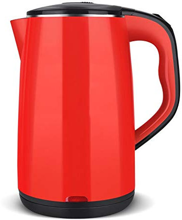 2L Litre Electric Cordless Kitchen Kettle Hot Water Jug - Overheat Thermostat - Red 1500w vision
