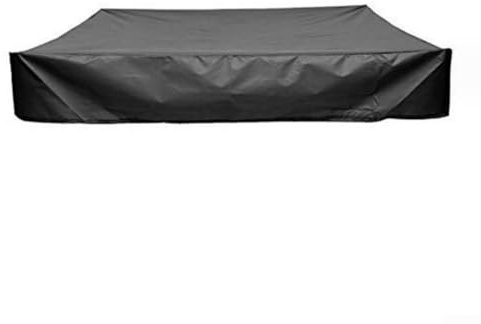 Outdoor Garden Sandkastenabdeckung, 210D wasserdichte Abdeckplane Sandkastenabdeckung mit Kordelzug für Kinderspielzeugschutz (180 x 180 x 20 cm)