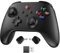 Controller PC Wireless 2.4G con Joystick e Grilletti Hall Effect, Controller per Windows/Android/Steam Deck/iPhone/Switch, Gamepad Bluetooth con 8 Colori RGB/Turbo/Tasti Programmabili - Nero