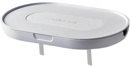 ULTECHNOVO Steckdosen Kabelablage Aus Robustem Kunststoff Ohne Bohren Wandregal Organizer Für Kabel Und Badezimmer Zubehör Platzsparend Weiß