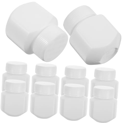 VALICLUD 10 Stück-pack Hdpe Reiseflaschen Aufbewahrungsflaschen mit Sicherem Verschluss 30cc Weiß Praktisch für Reisen und Medikamentenaufbewahrung