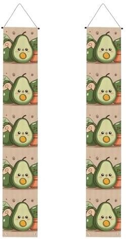 Abschluss-Banner mit niedlichem Yoga-Avocado-Druck, dekoratives Banner, Türschild, für drinnen und draußen, 30,5 x 180,9 cm, Stil 1432