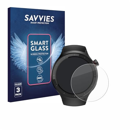 Savvies Schutzglas für Motorola Moto Watch 2026 | 3 Stück Transparenter Displayschutz Made in Germany Panzer Schutz Glas 9H Schutzfolie HD Klar Blasenfrei Einfache Montage