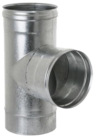 Raccordo a T per tubo di ventilazione, in alluminio, 150 mm