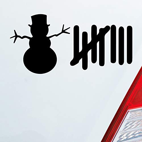 Hellweg Druckerei Strichliste Liste Schnee Winter Snowman Auto Aufkleber Sticker Heckscheibenaufkleber