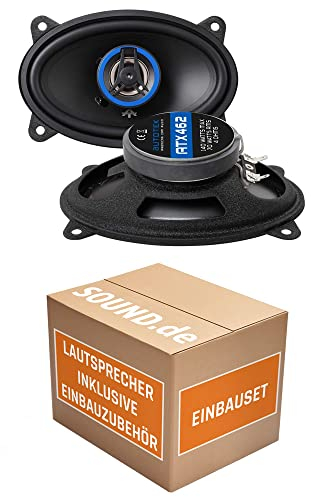 JUST SOUND best choice for caraudio Lautsprecher Einbauset passend mit Autotek ATX-462 | 2-Wege oval 10x15cm Koax Lautsprecher 4'x6' Auto Einbauzubehör für Skoda Felicia Heck