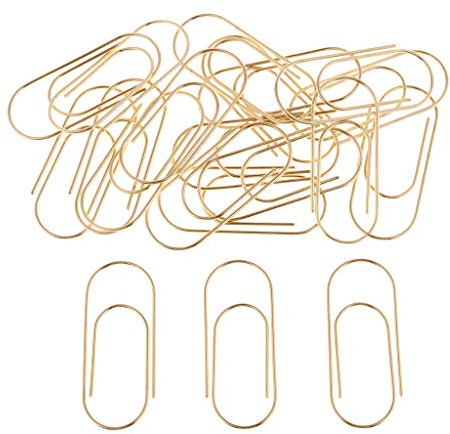 Baoblaze 20 Pack Große aus aus klammern Lesezeichen Schulbedarf, Gold