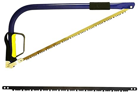 Dapetz ® 21-Inch Tapered Bow Saw Logs Trees Branches Finger Guard Garden Care Wood Saw with Blade Pruning Tree Tool Perfect for Logs, Branches and DIY Projects