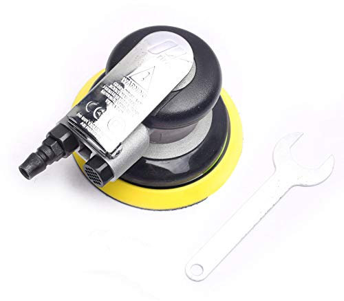 DEVMO 5'' Air Random Orbital Palm Sander, Dual Action Professional Pneumatic Sander with Speed Regulation