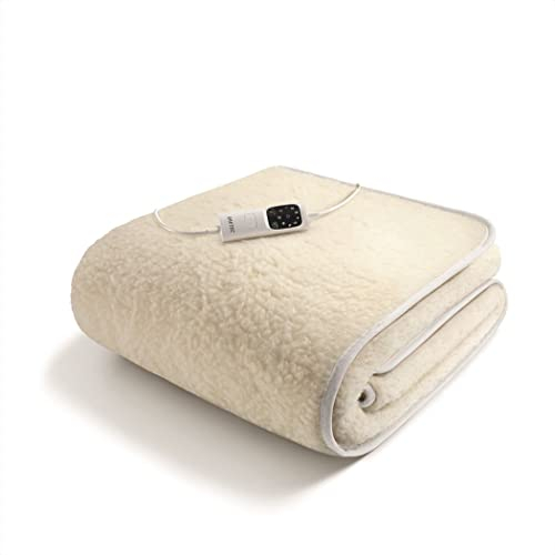 Imetec Scaldasonno Adapto S 6T - Singolo in lana merino, 150x80 cm, lavabile