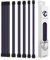 Reaper Cable Sleeved PSU Extension Set - Power Supply Extensions - 1x 24 Pin/ 2x 8 Pin/ 2x 6 Pin/ 1x 4+4 Pin - With Combs - 30cm (Carbon & Purple)