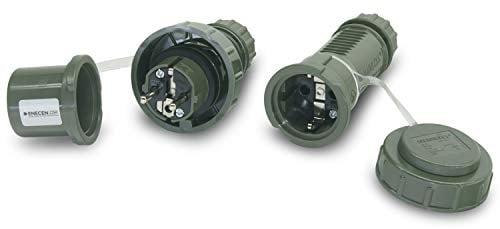Stecker & Kupplung - Set SK TM 230V/16A IP68 druckwasserdicht bronzegrün - Mennekes
