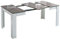 MF Tavolo da Pranzo Allungabile Idea Laccato Lucido, 90 x 90 x h 77 cm (Grigio Marmo)