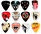 24 Classic Albums on 12 Double Sided Guitar Picks + Storage Bag for your Plectrums