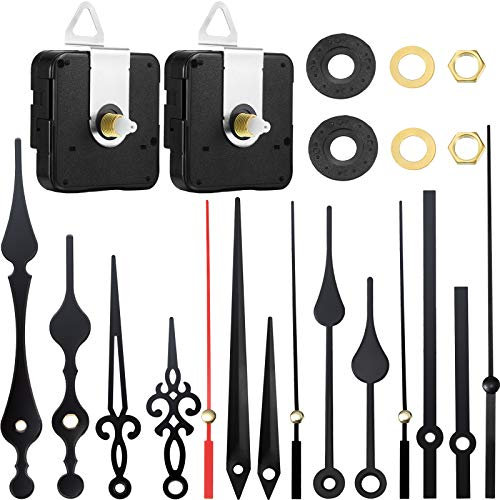 2 Stücke Hoch Drehmoment Lange Welle Uhrwerk Mechanismus mit 5 Verschiedenen Paaren Hände Uhr Reperatur Teile Ersatz (13 mm/ 0,51 Zoll)