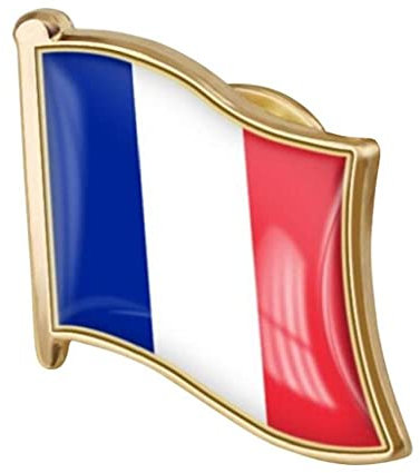 Froiny 1pc Drapeau Français Badge Métal Drapeau Époxy Drapeau Rover Broche Pays Monde Badge Patriotique Ornement
