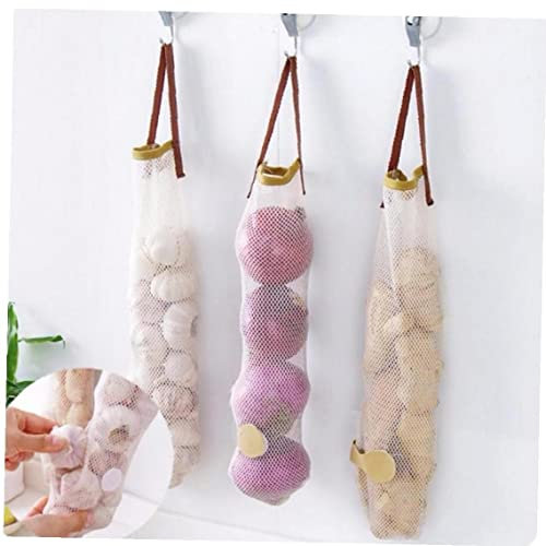 Casiler Mesh Bags for Fruit and Vegetable Hanging Storage for Potato Onions Green Pepper Fruits Garlic Hanging Mesh Storage Bags
