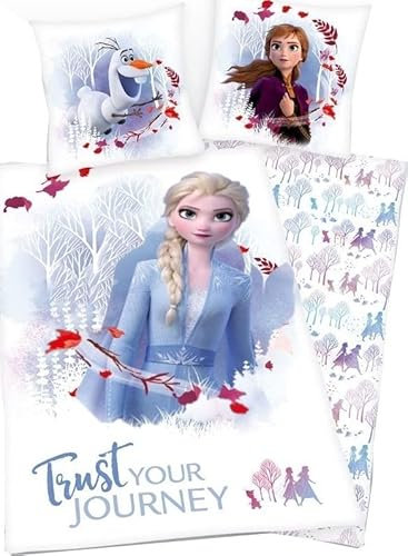 new discount Parure Housse de Couette La Reine des neiges Disney + Taies d'oreiller Frozen 2 Disney