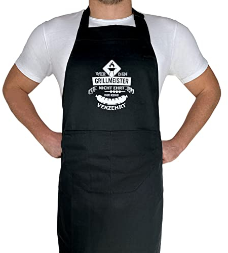 domatio – Grillschürze Für Männer mit Spruch - Geschenkideen Für Männer, Grill Zubehör