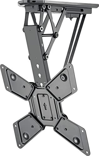 SCHWAIGER LWHDS5530 513 Motorisierter TV Decken- und Dachschrägenhalter 23-55 Zoll Fernseherhalterung TV-Aufhängung max. 30kg max. VESA Norm 400x400 schwarz inkl. Montagezubehör