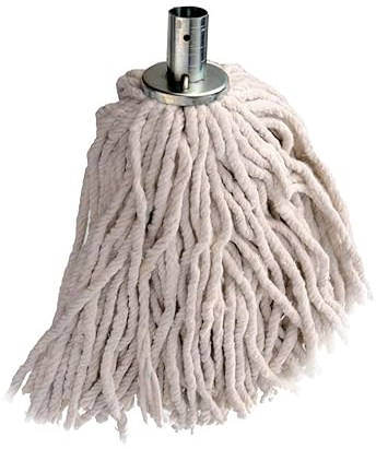Best House 100% Cotton 18 Ply Metal Socket Mop Head, Wet or Dry Floor Cleaning Thick Absorbent Yarn For Everyday Home Work Commercial Mop Heads for Heavy Duty long lasting (Pack of 1) (380g)