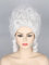 Topcosplay Beehive-Perücke Damen Bienenstock Perücke Vintage Perücke Baroque Barock Renaissance Perücke blond Locken Perücke (Weiß)