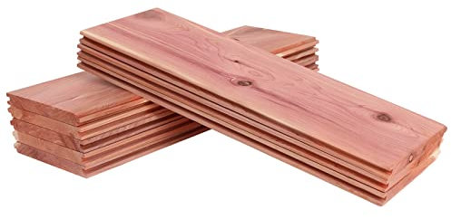 Homode Lot de 8 planches de revêtement de placard en cèdre avec rainure et languette - Panneaux en bois de cèdre aromatique pour le rangement des vêtements - 29 x 10 x 1 cm
