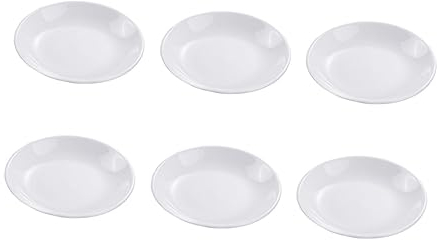 BESTonZON 6 Pièces Soucoupe En Céramique Sauce Blanche Assaisonnement Assaisonnement Pour Sushi Plats De Soja Bols À Tremper En Porcelaine Assiette À Sauce En Céramique Fournitures