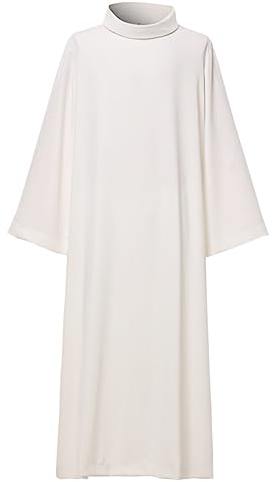 BLESSUME Katholische Kirche Klerus ALB Gewänder Robe, Elfenbein, Weiß, XX-Large