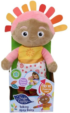 In the Night Garden Upsy Daisy Talking Teddy Bear, Cbeebies Cute & sensory toys. Comforting sounds. Kids Toys & Baby toys 0-6 months, Pink