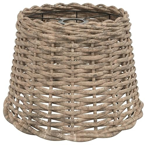 vidaXL Abat-Jour de plafonnier Marron Ø30x20 cm Osier, Abat-Jour de Couloir, Abat-Jour pour Chambre, Abat-Jour, Abat-Jour de Chambre