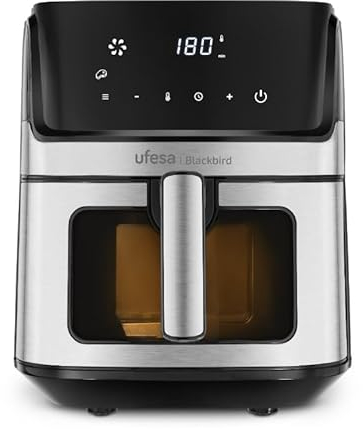 Friteuse sans huile Ufesa 72805716 BLACKBIRD 6,5 L INOX FENÊTRE ET LUMIÈRE