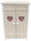 FRANK FLECHTWAREN Kommode Landherz, Holz, Herzaussparung, Textil, Ablagefach, Magnetverschluss Maße: 51 x 31 x 78 cm, Landhausstill