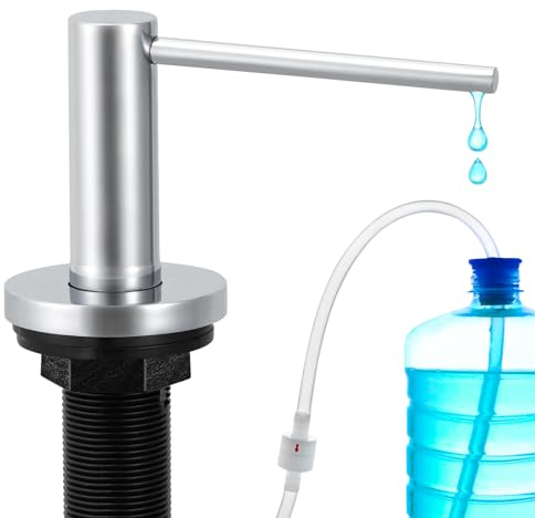 Gappo Soap Dispenser for Kitchen Sink Polished Chrome, Stainless Steel Countertop Pump, Built in Sink Soap Dispenser with 47 Extension Tube kit