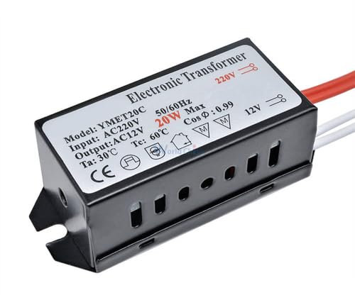 AC 220V a 12V 20-50W Trasformatore di illuminazione a LED Lampada alogena Convertitore elettronico Trasformatore di tensione Alimentatore LED Driver