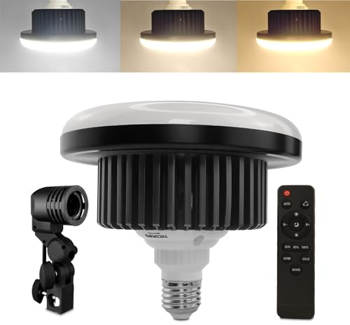 Lampada LED per fotografia 150W 3000-6500K Portalampada E27 per Softbox fotografico, con telecomando, utilizzata per studio fotografico, illuminazione domestica, riempimento video,Tiktok video