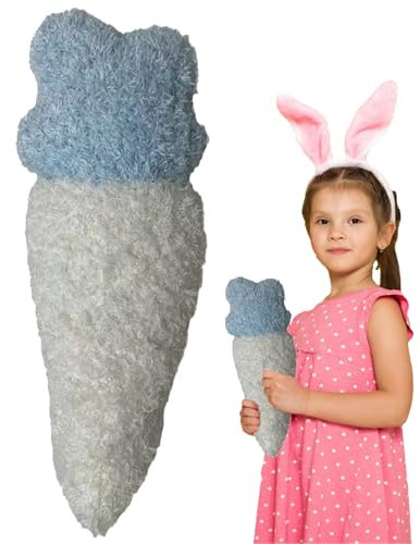 BUNIQ Osterhasen-Plüsch, Ostern-Kuscheltiere,Gefüllte Karotten-Cartoon-Plüsch-Häschen-Plüschtier bequem | Weiches Kissen, elastische Stoffpuppe, Heimdekoration, 30 cm, für Sofas, Betten, Wohnzimmer