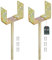 KOTARBAU® 2er Set U-Pfostenträger 0-160 mm Breitverstellbar Stange 400 mm Verzinkt Stahl Pfostenträger Verstellbar Betonanker für Holzpfosten Einbetonieren Pfostenträger zum Einbetonieren Pfostenanker