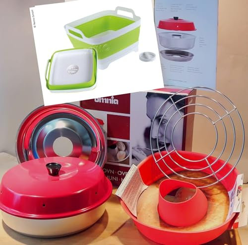 generisch Omnia Backofen Silikonform Aufbackgitter Tasche Spülschüssel faltbar +Topflappen