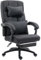 Dowinx Chefsessel Bürostuhl Ergonomisch mit Fußstütze, Verstellbare Lendenwirbel Kopfstützen, Ergonomischer Bürostuhl Stoff, Drehstuhl Computerstuhl mit Hoher Rückenlehne, Bürostuhl 150 KG (Schwarz)