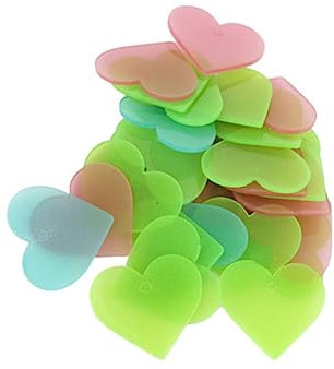 Abaodam 200stücke Fluoreszierende Herzaufkleber Für Wanddeko Kreative Innendekoration Leuchtende Stereos Aufkleber Wasserfest Für Kinderzimmer Babyzimmer Schlafzimmer