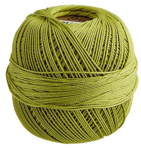 Elisa Häkelgarn Filethäkelgarn Stärke 5, 50 g/200 m LL, 100% Baumwolle gekämmt, mercerisiert, gasiert, NS 1,75-2,0mm, (8547 kiwi)