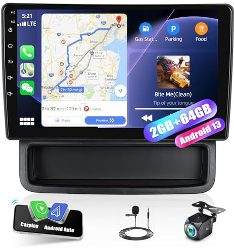 2G+64G CAMECHO Android 13 Autoradio für Renault Traffic/Opel Vivaro/Nissan Primastar 2010-2014, 10 Zoll Touch Display mit Carplay Android Auto Mirror Link GPS WIFI Bluetooth FM/RDS Radio+Rückfahrkamer