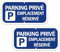 Panneau Parking Privé Emplacement Réservé Metal Aluminium,30x15cm Panneaux d'avertissement de Protection UV Utilisation à l'intérieur et à l'extérieur, montage facile Lot De 2