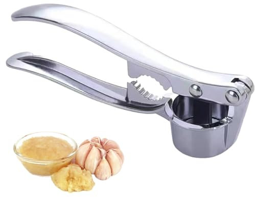 Mimoqk Garlic Press, Garlic Crusher | Garlic Crusher,Garlic Mincer Multipurpose Professional Rust Resistant Easy Squeeze and Clean for Kitchen